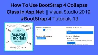 How to use bootstrap 4 collapse class in asp.net || visual studio 2019 