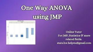One Way ANOVA + Post Hoc test (Tukey's HSD) in JMP | Online JMP and Statistics Tutor