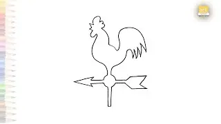 Weather vane drawing template | Easy Art sketches | How to draw Weather vane step by step #artjanag
