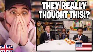 Brit Reacts to British Highschoolers try American Snacks!