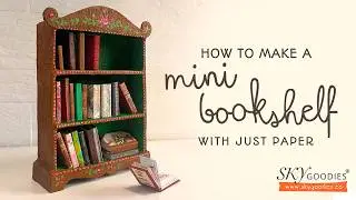 Make a Mini Bookshelf for your Mini Books, with old cartons and paper! Easy DIY tutorial #miniature