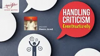 Handling Criticism Constructively