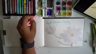 Art Journaling with Flowers |  Day 23 Magnolia