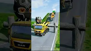 Beamng Crashes: Trucks vs Logs trap #189 #beamngdrive #game