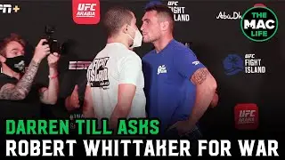 Darren Till asks Robert Whittaker &ldquo;War? War?&rdquo; at tense face off | UFC Fight Island 3