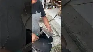 Customer delivery his rusty rear quarter panel to repair..