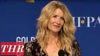 Golden Globes Winner Laura Dern Full Press Room Speech | THR