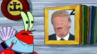 spingebill and rick's rear-ends are cut off by don cangrejo