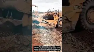 This Massive CAT Motor Scraper Moves Tons of Earth in Minutes! #shorts