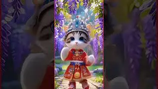 Princess Cat Dancing for the Throne! 👑🐾💃 #royalfeline #cutecat #catdance #shorts
