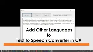 C# - Add Other Languages on Text to Speech Converter