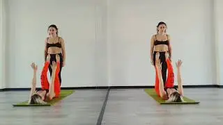 Acro yoga. partner yoga. Contact yoga