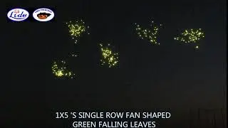 1X5 'S SINGLE ROW FAN SHAPED GREEN FALLING LEAVES