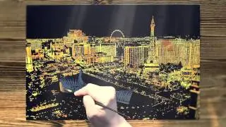 [韓版] Lago Design Scratch Night View 刮刮樂 - 手刮城市金色夜景 *附送木製刮刮筆