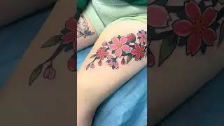 Cherry blossom branch tattoo done today! Thanks for viewing #fyp #tattoos