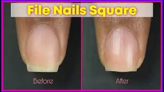 File Natural Nails Square At Home (Step by Step) | POLISH STAR