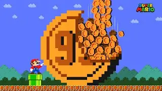 Super Mario Bros. but Every Item Mario Touch turns to COIN!