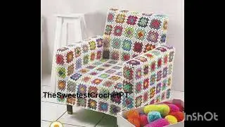 Crochet sofa cover hand made with foam insulation with colour and design nice ideas house  decorates