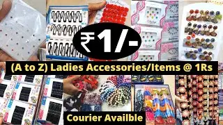Cheapest Ladies Accesories HyderabadWholesale|Hair Clips,Saree Pins,Studs,TikTok,Clutches,Bindies ₹1