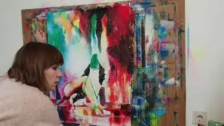 Neo-Pop-Art, Yoga inspired Painting 