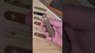 Custom Dark Walnut Plus scales for the 91mm Victorinox!