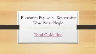 Bootstrap Popover - Responsive WordPress Plugin