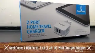 GeekCases 2 USB Ports / 3.4A (2.4A+1A) Wall Charger Adapter Unboxing