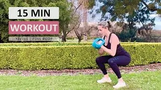 15 Min YBELL Workout Beginners 💪 | Full Body Resistance & Ab Workout
