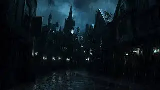 Heavy Rain Thunder and Lightning in the Gothic Alley &ndash; Mystical Storm Sounds - Stormy Night - Gothic