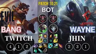 EG Bang Twitch vs GRF Wayne Jhin Bot - KR Patch 10.21