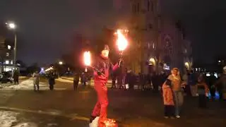 Fire Guy, 2025 Phil Kline's Unsilent Night, Cambridge, ON - clip P1290330