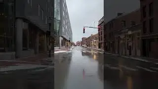 Downtown Old Port in Portland, Maine USA