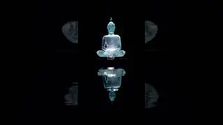 Bright Blue Buddha over water
