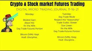 Digital Micro Trading Journal 11-16-21