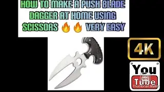 how to make push blade dagger at home #weaponhub