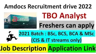 Amdocs Recruitment drive 2022 | amdocs jobs | jobs at amdocs | analyst jobs | daily jobs | job alert