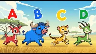 ABC Colorful Safari Animal Song | Tightrope Walking | ABCs & Colors Song For Kids