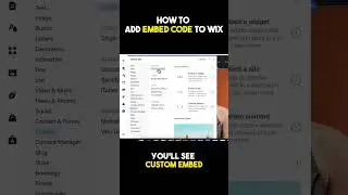 Wix Tutorial for Beginners: How To Add HTML Code or Embed Codes in Wix #shorts