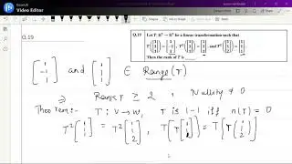 GATE Mathematics 2021 full Solution-Linear algebra.