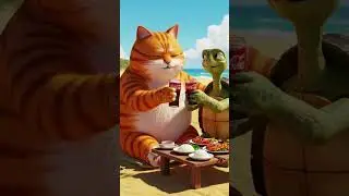 🐾🌳 Friendship Without Boundaries🐱🐢#FriendshipStory #AnthropomorphicCat #CatAndTurtle #CatAndBunny