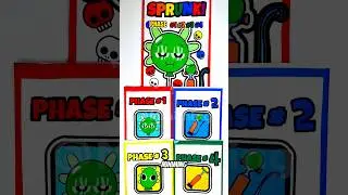🌈SPRUNKI OC Bally | ASMR Phase 1vs2vs3vs4 Squishy #blindbag #papercraft #sprunki #squishy #diy