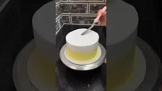 yellow white mix colour cake decoration