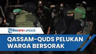 Reaksi Warga Palestina Lihat Tentara Al Qassam dan Al Quds Berpelukan, Bersorak Beri Semangat