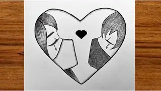How to draw a cute Couple Drawing for beginner | How to draw pencil sketch | Easy Couple drawing