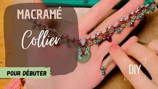 TUTO MICRO MACRAMÉ ✨Collier avec pierre en donut • DIY Macrame