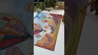 Captured hot air balloon scenes from TURKEY #turkey #hotairballoon #art #acrylicpainting #travel