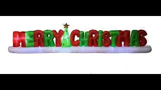 20-Ft Inflatable MERRY CHRISTMAS with Running Light Light show