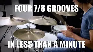 Four 7/8 Grooves in less than a Minute - Daily Drum Lesson