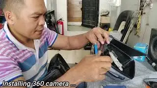 Installed Android Head Unit with 360 camera for Isuzu Dmax