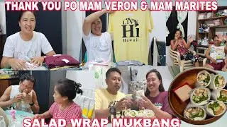 SALAD WRAP MUKBANG/THANK YOU PO MAM VERON AND MAM MARITES SA MAAGANG REGALO😇🙏